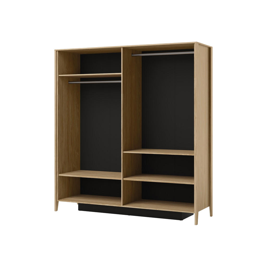 Thumbnail - Mirjan24 Kleiderschrank, Eiche, Holzwerkstoff, Rechteckig, 201x216x60 cm, Schlafzimmer, Kleiderschränke, Drehtürenschrän...