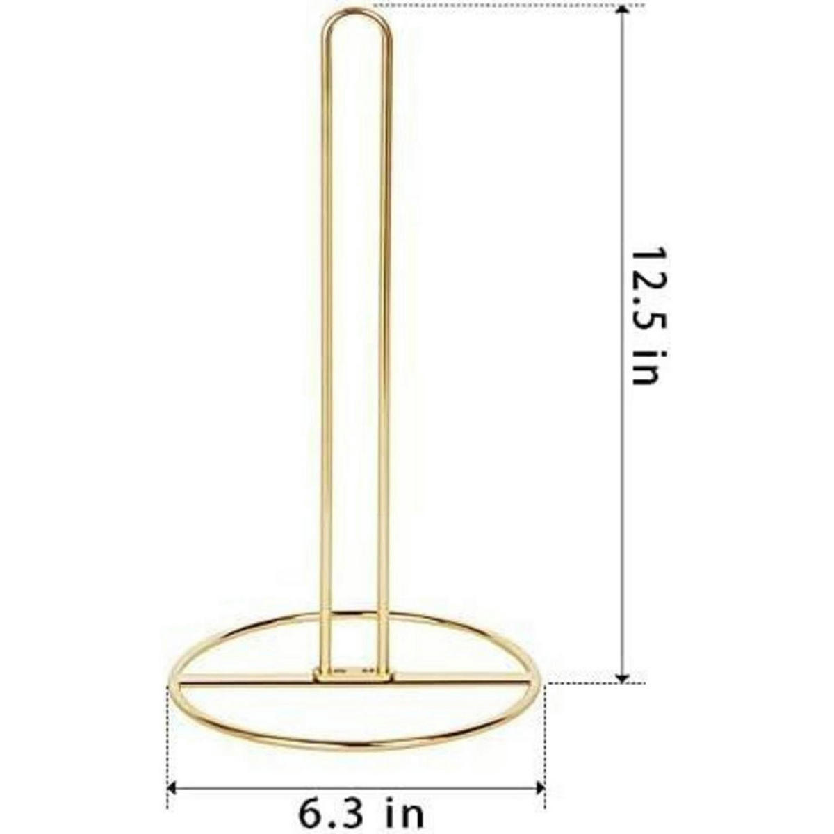 KÜCHENROLLENHALTER Stehend Gold 32 cm - Goldfarben, Metall (17/7.6/30cm)