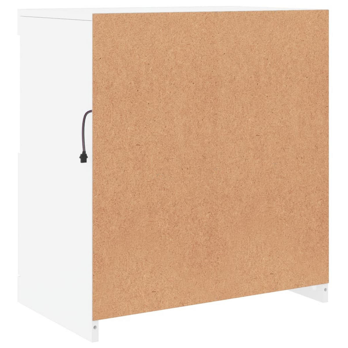 SIDEBOARD mit LED-Licht, 2 Türen 60/37/67 cm aus Holzwerkstoff Weiß - Weiß, Holz (60/67/37cm) - vidaXL