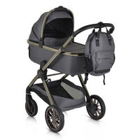 KINDERWAGEN 2 in 1 iClick grau klappbar, Wickeltasche, Sportsitz, Babywanne - Grau, Metall (74/60/106cm) - Cangaroo