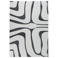 KOBEREC Šedý/Bílý 160/230 cm Hartz - šedá/krémová, textil (160/230cm) - Beliani