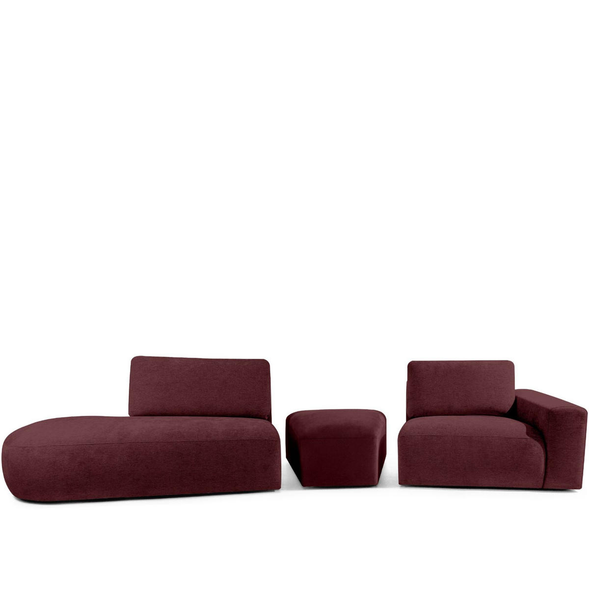 4-SITZER ECKSOFA ZUCCO Chenille links, Violett - Violett, Textil (350/84/105cm) - KONSIMO®