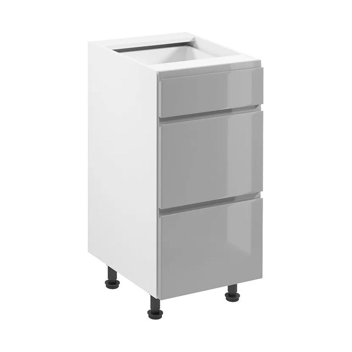 UNTERSCHRANK – 40 cm – D40S3 – Velmora – Grau - Grau, Holzwerkstoff (40/82/47cm) - ROYAL24_MARKT