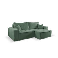 ECKSOFA Bohoo Mit Schlaffunktion Hellgrün Rechts - Hellgrün, Holz (248/140cm) - Kaiser Möbel