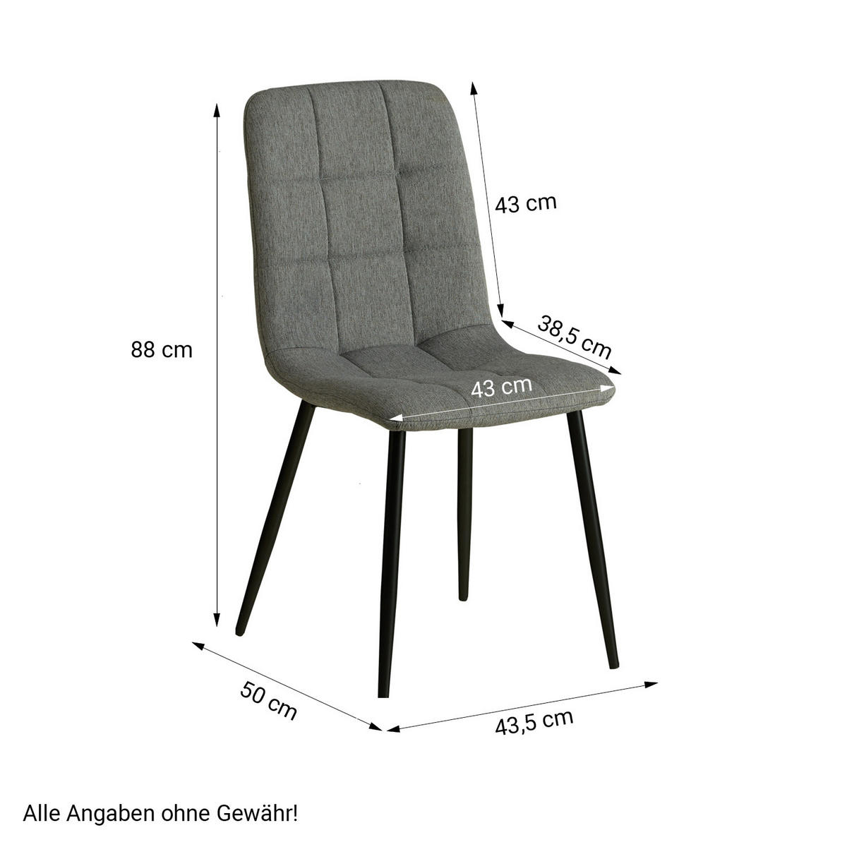TISCHGRUPPE 80/80 cm Weiß mit 2 Stühlen - Weiß/Grau, Holz/Textil (80/75/80cm) - Homestyle4u
