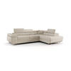 ECKSOFA EMILY mit Schlaffunktion Monolith 02 Rechts - Beige, Textil (275/200cm) - Bedante