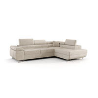 ECKSOFA EMILY mit Schlaffunktion Monolith 02 Rechts - Beige, Textil (275/200cm) - Bedante