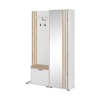 GARDEROBENPANEEL – 192 cm – Nelly – Weiß - Weiß, Holzwerkstoff (131/192/40cm) - hi-markt
