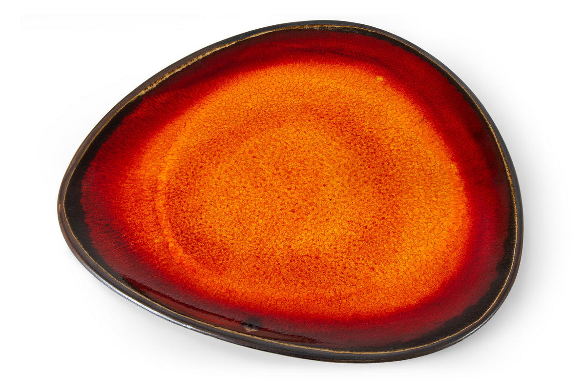 FLACHER TELLER PRIMA, Rot - Rot, Keramik (36/37/3cm) - KONSIMO®