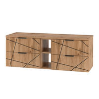 SKRINKA POD UMÝVADLO 140.6cm Teren Drevo - hnedá, kompozitné drevo (140.6/52.2/46.5cm) - Petits-meubles