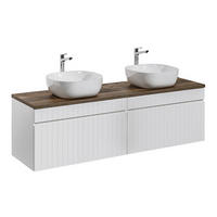 DVOJUMYVADLO 160cm Zelie Bílá - bílá, kompozitní dřevo (160/48/46cm) - Petits-meubles