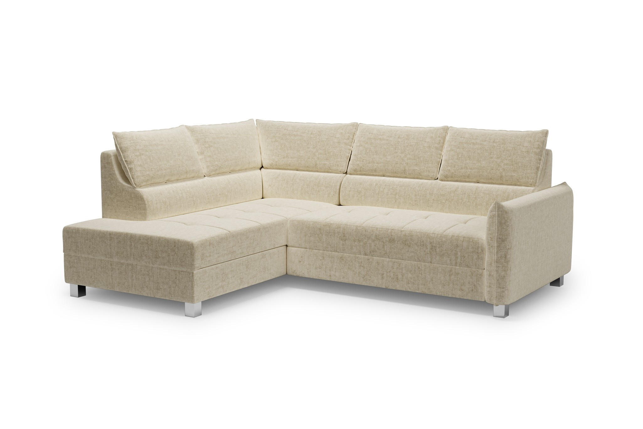 ECKSOFA Marno - Creme, Holzwerkstoff/Textil (260/200cm) - Fun Möbel