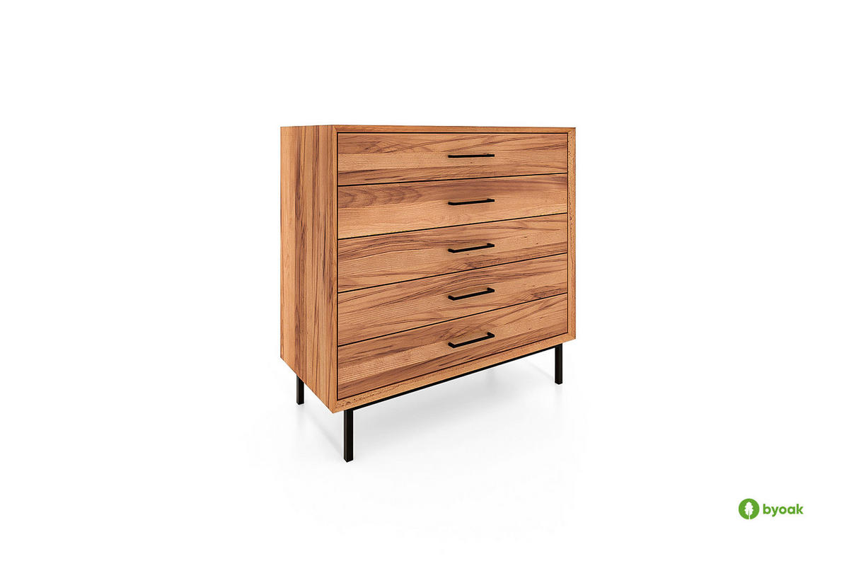 KOMMODE HOCH LEON Kernbuche - Kernbuche, Holz (97/95/45cm) - byoak