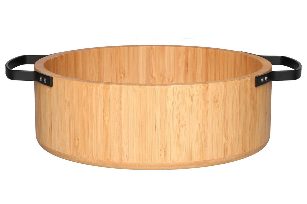 SALATSCHÜSSEL Bambus Ø 35,5 cm - Braun, Naturmaterialien (30cm)