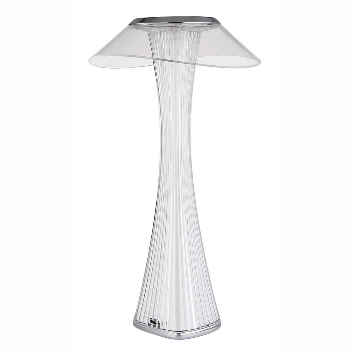 LED TISCHLEUCHTE Ambra Silber Chrom - Silberfarben, Kunststoff (15.1/15.1/27.4cm) - Globo Lighting