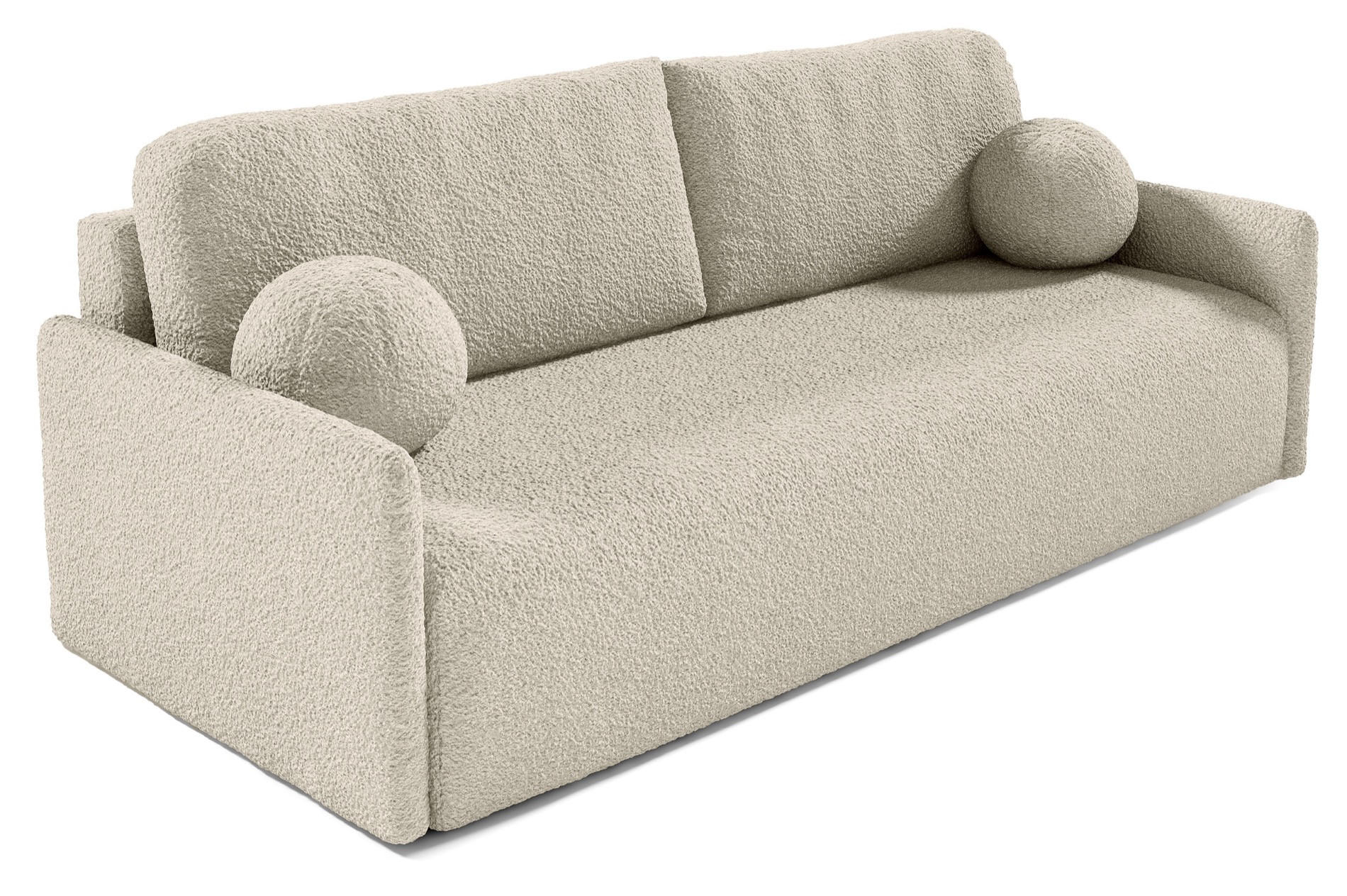 SOFA Glove Beige mit Bouclé-Bezug - Beige, Kunststoff/Textil (206/95/87cm) - Selsey