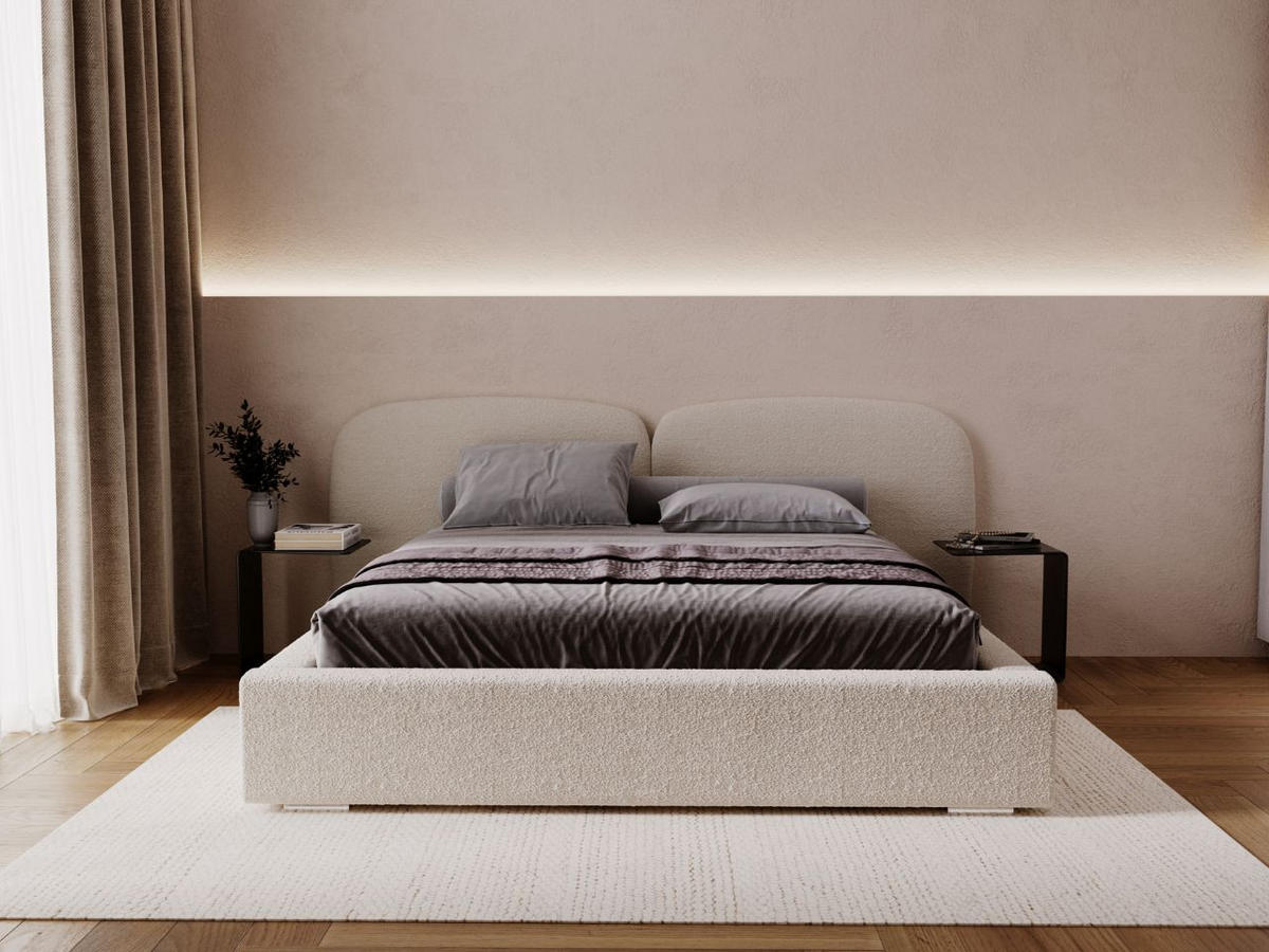 POLSTERBETT Palermo 160x200 Beige - Beige, Textil (160/200cm) - Graingold