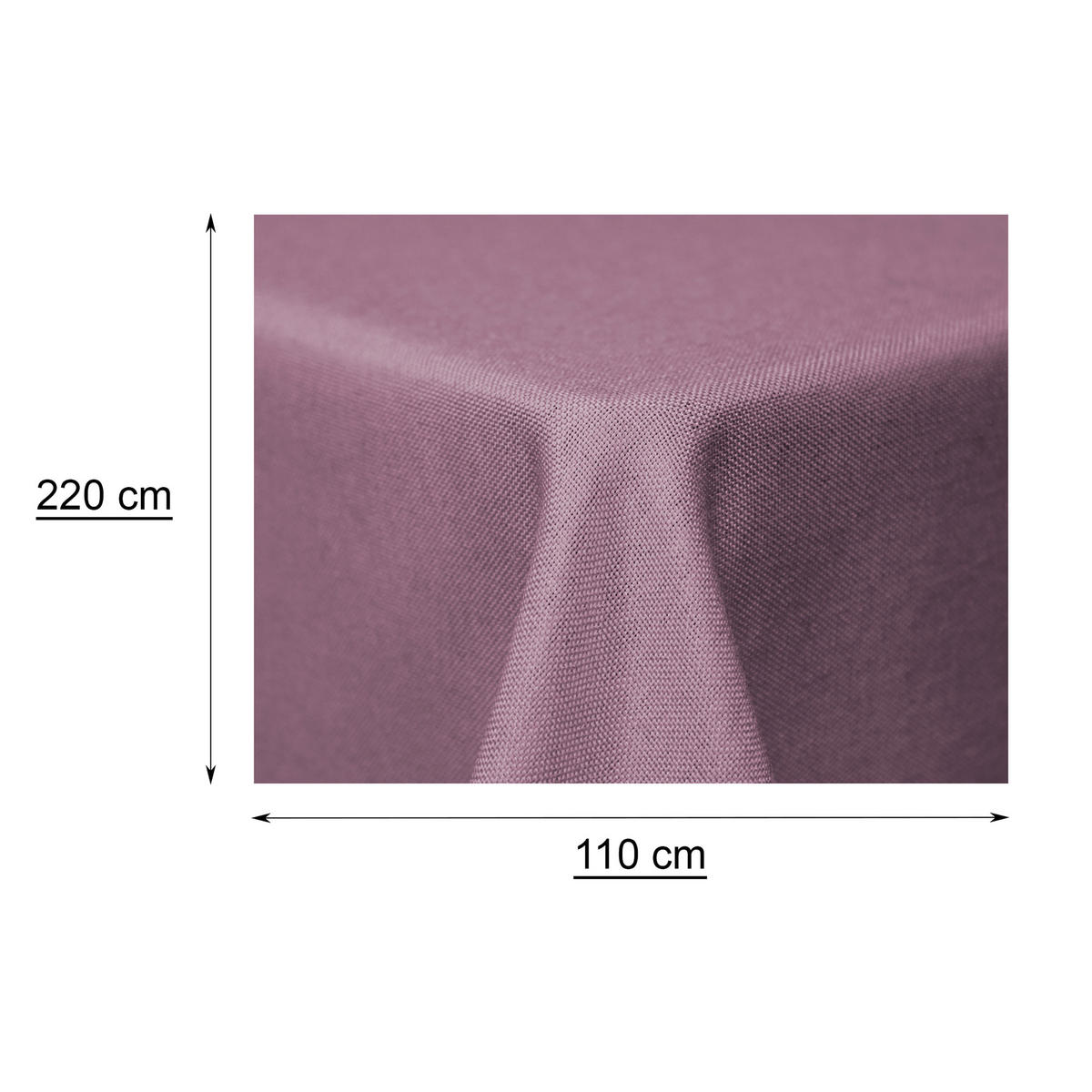 TISCHDECKE Leinenoptik 110/220 cm eckig Flieder - Flieder, Textil (110/220cm) - TiborTex