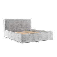POLSTERBETT Sato mit Stauraum 120/200 cm Hellgrau im Bonita Stoff - Hellgrau/Schwarz, Holz/Holzwerkstoff (120/200cm) - AltaBeds