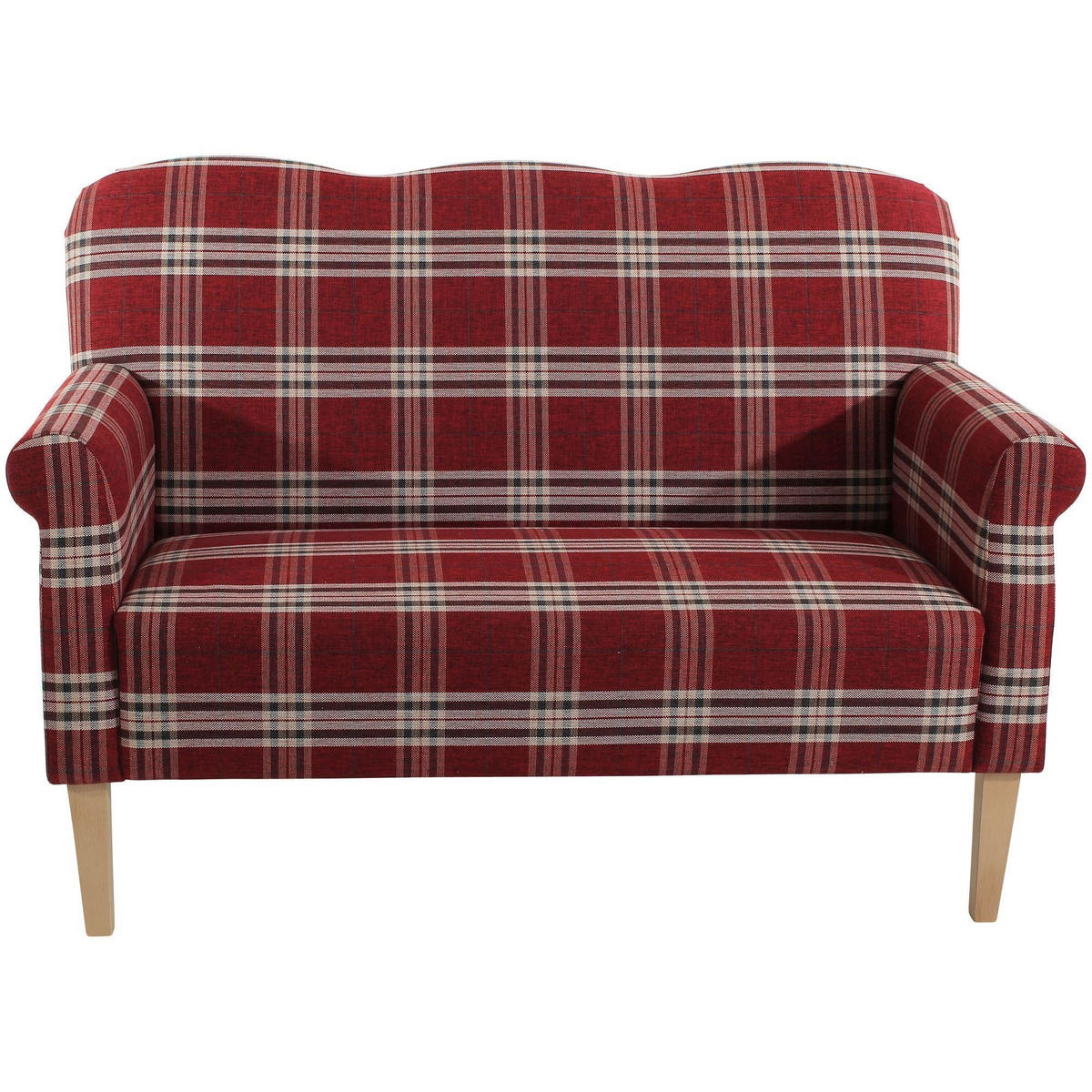 KÜCHENSOFA Karin Bezug Flachgewebe Buche natur / rot - Rot, Kunststoff (147/103/84cm) - 58aufmkessel
