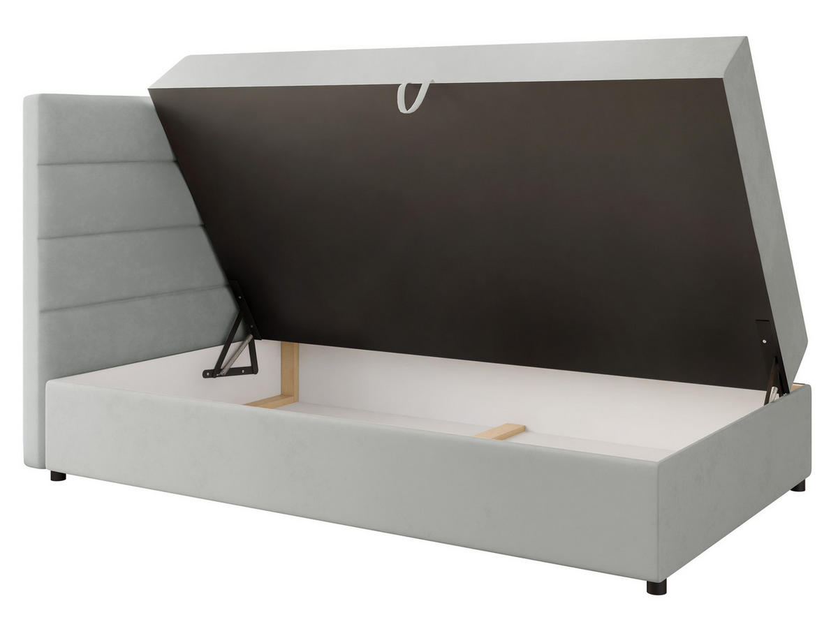 BOXBETT Elen - H3 - Blau/Schwarz, Holz/Holzwerkstoff (90/200cm) - MIRJAN24