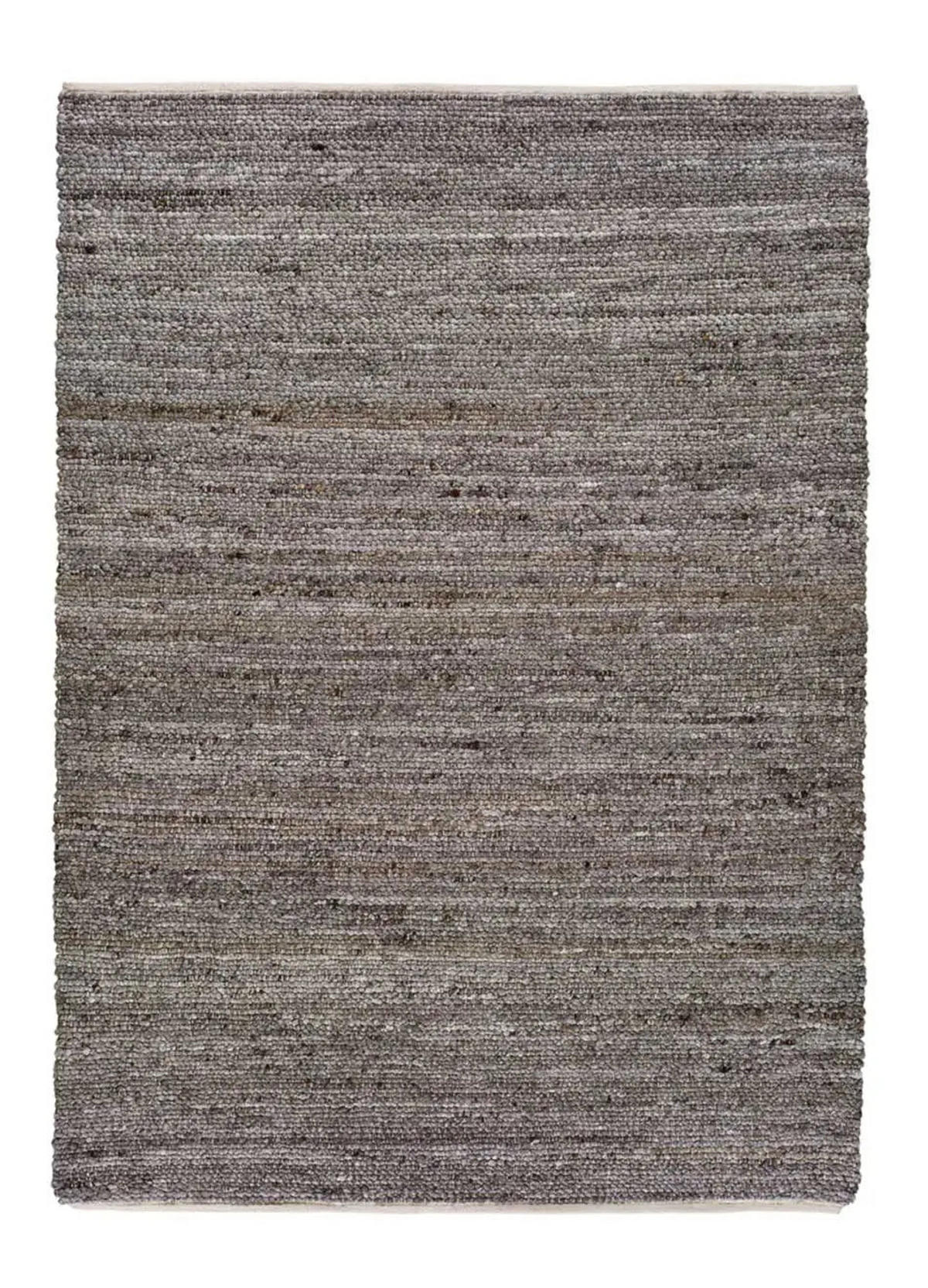 HANDWEBTEPPICH Leinen Cinder 60/110 cm - Taupe, Textil (60/110cm) - Atticgo
