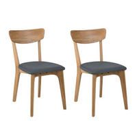 STUHL 2er-Set dunkelgrau Stoff - Grau, Holzwerkstoff (45/84/49cm) - ebuy24
