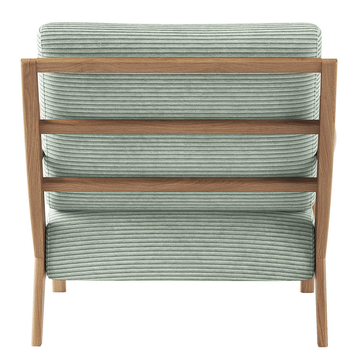 SESSEL - Eichefarben/Mintgrün, Eichenholz/Textil (83/80/75cm) - home24