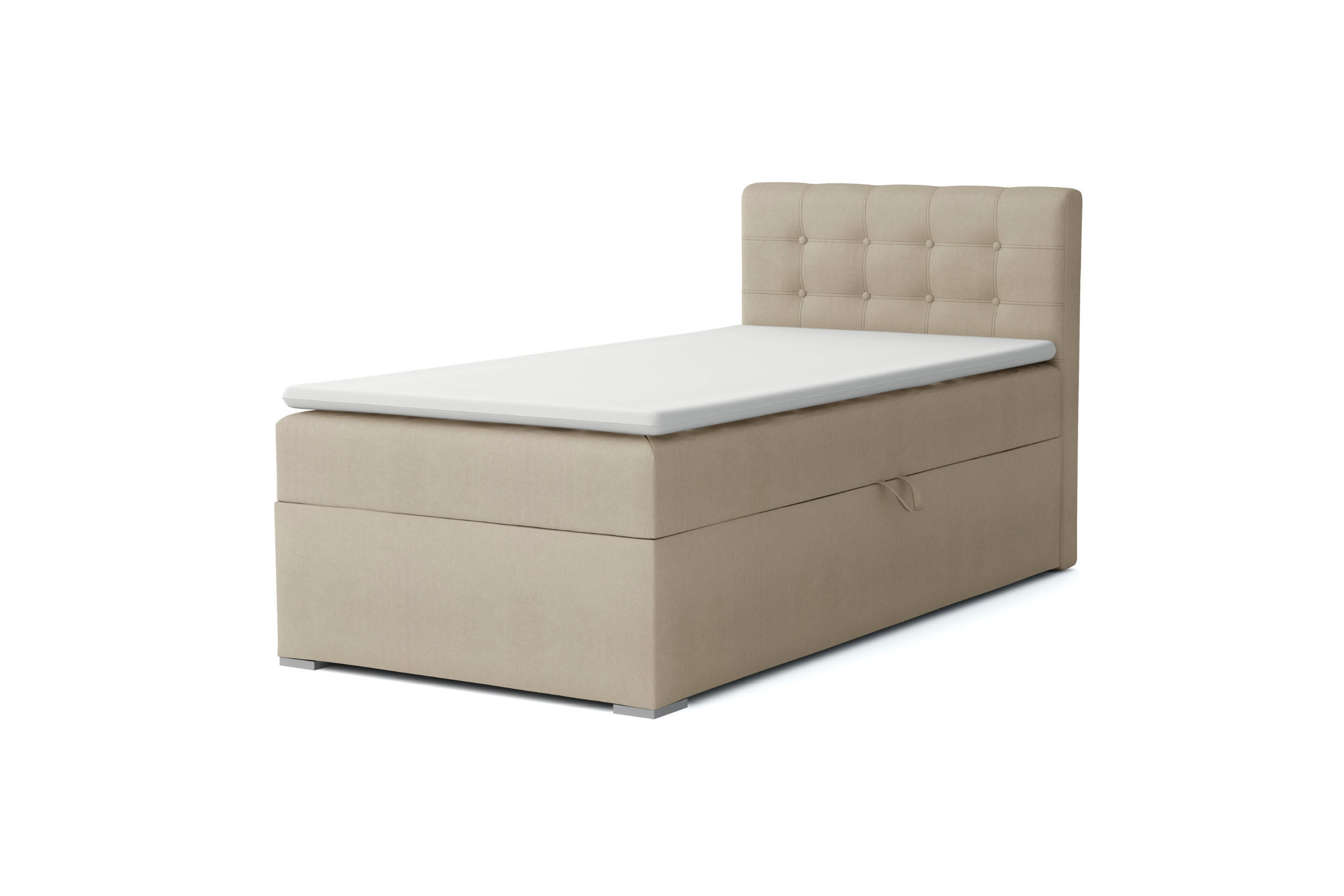 BOXBETT JUNG 3 100/200 Beige H4 Öffnung rechts - Beige, Holz/Holzwerkstoff (100/200cm) - Deine Möbel 24