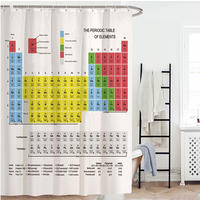 DUSCHVORHANG Stoff Polyester dick maschinenwaschbar schimmelresistent wasserdicht inklusive Haken - Gelb, Textil (180/180cm) - MCBOSON