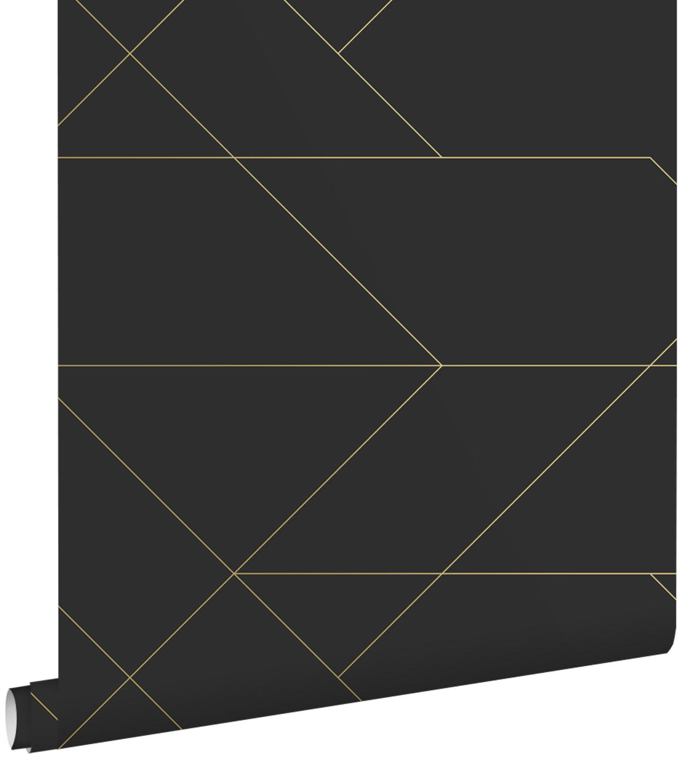 TAPETE grafische Linien 53 cm x 10.05 m - Schwarz, Papier (53/1000cm) - ESTAhome