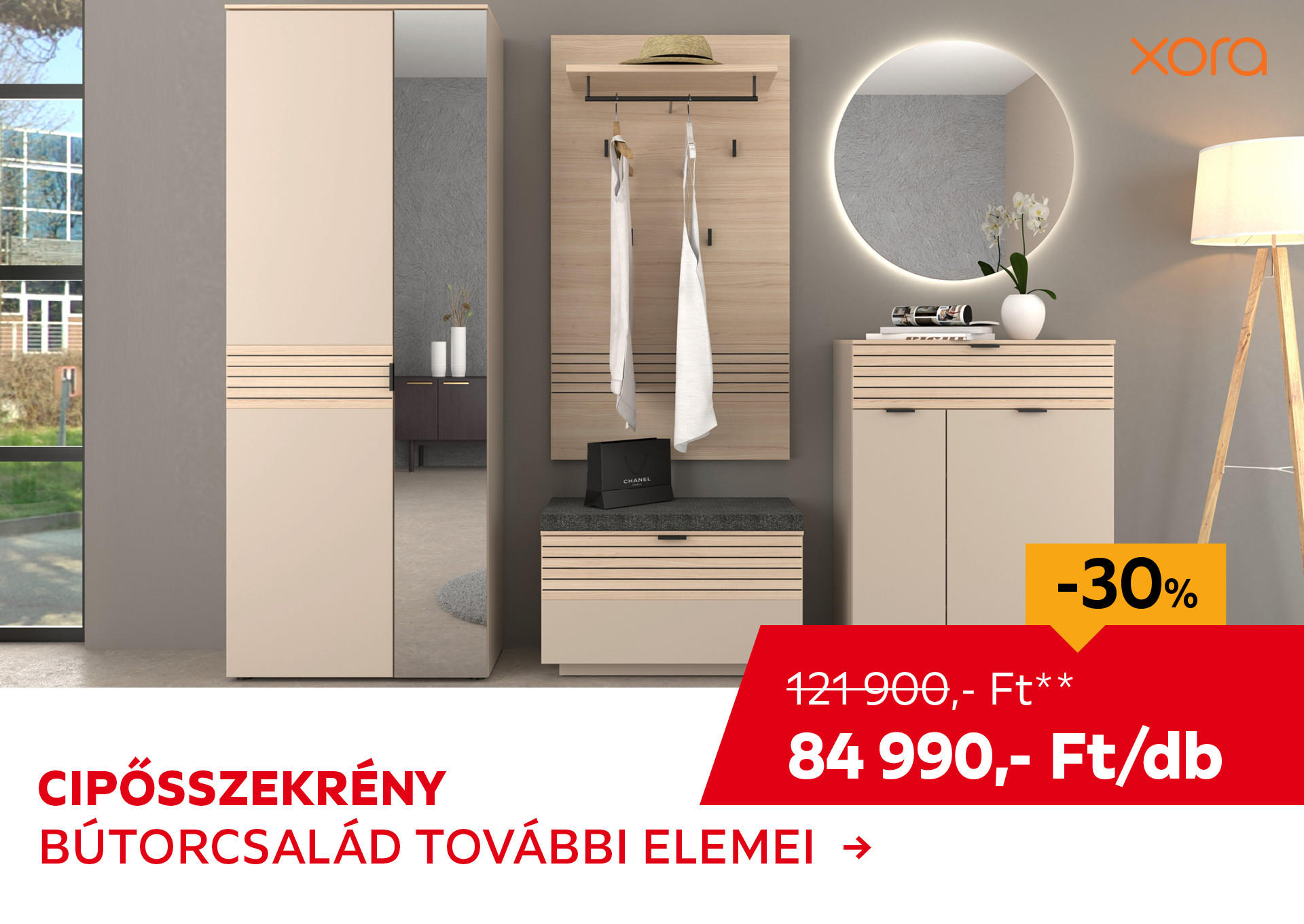 CIPŐSSZEKRÉNY Kiemelt termék 121900 Ft.- helyett 84990 Ft.-