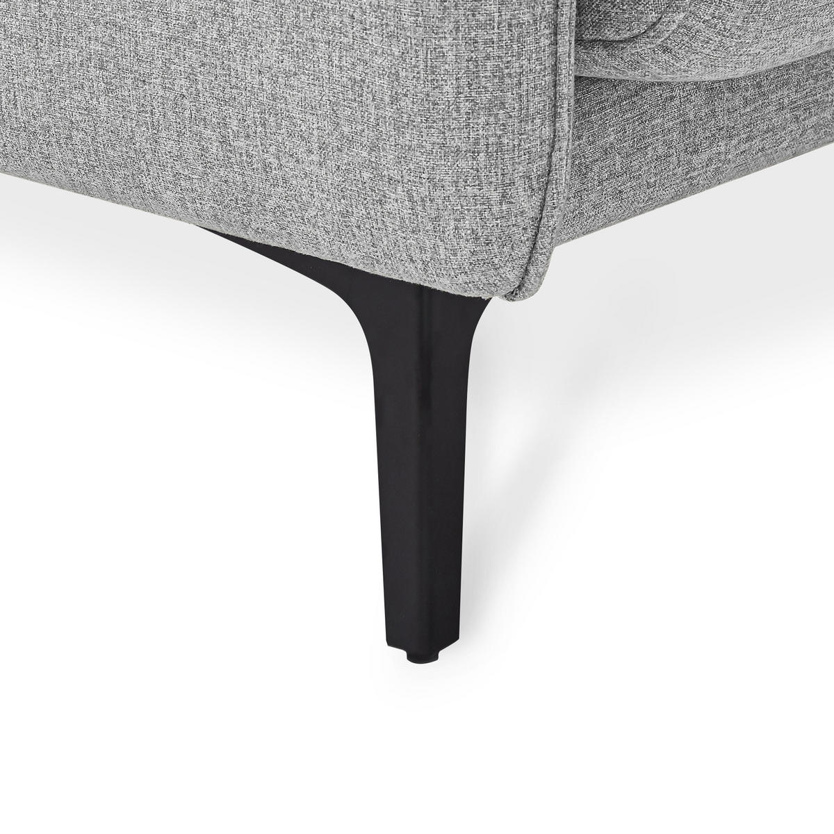 2-SITZER-SOFA Sasha industrielles aus hellgrauem Stoff - Hellgrau/Schwarz, Holzwerkstoff/Textil (173/86/85cm) - Sicaan