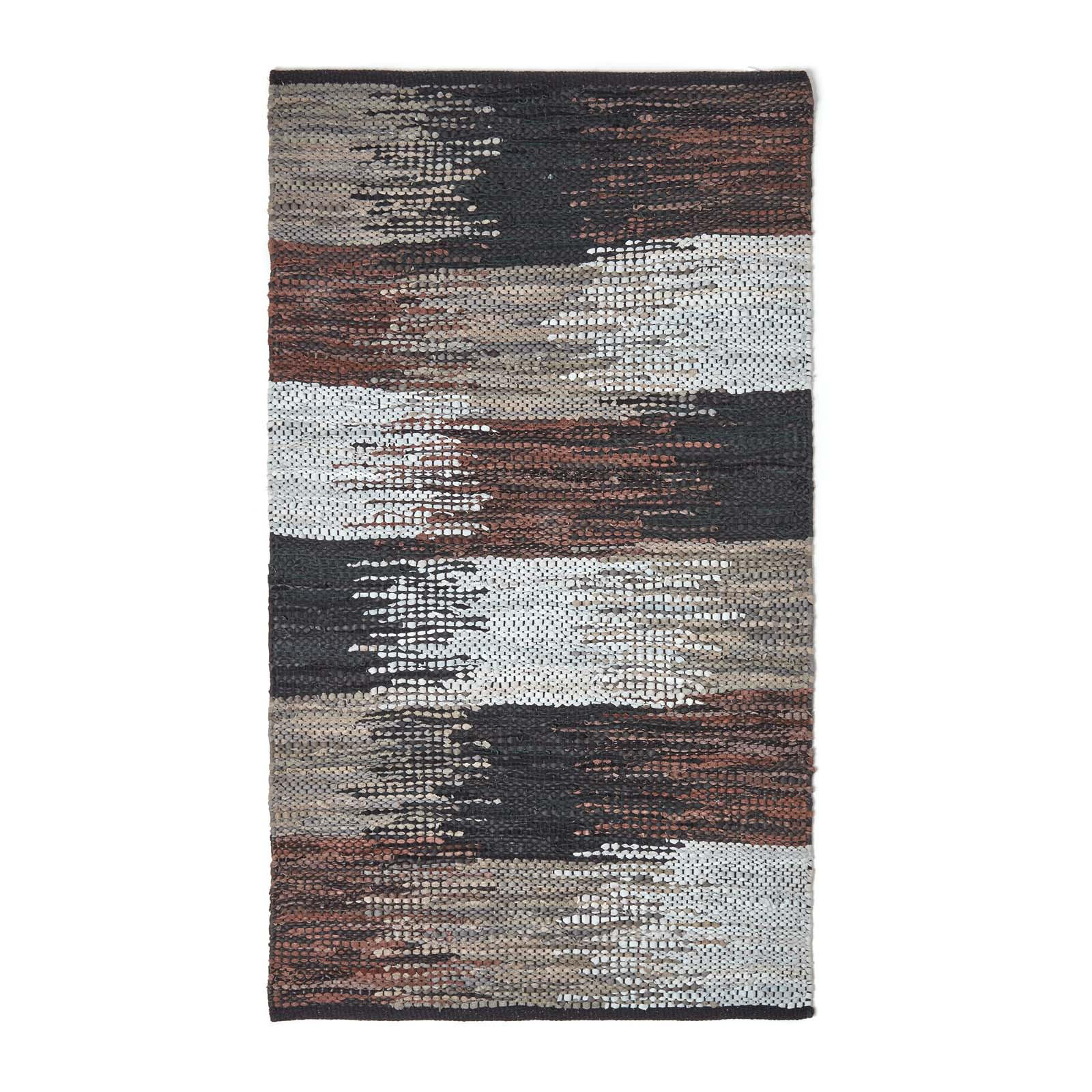 Homescapes Lederteppich Mehrfarbig 90x150 cm