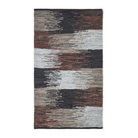 LEDERTEPPICH gewebt mit abstraktem Muster 90/150 cm - Multicolor, Leder (90/150cm) - Homescapes