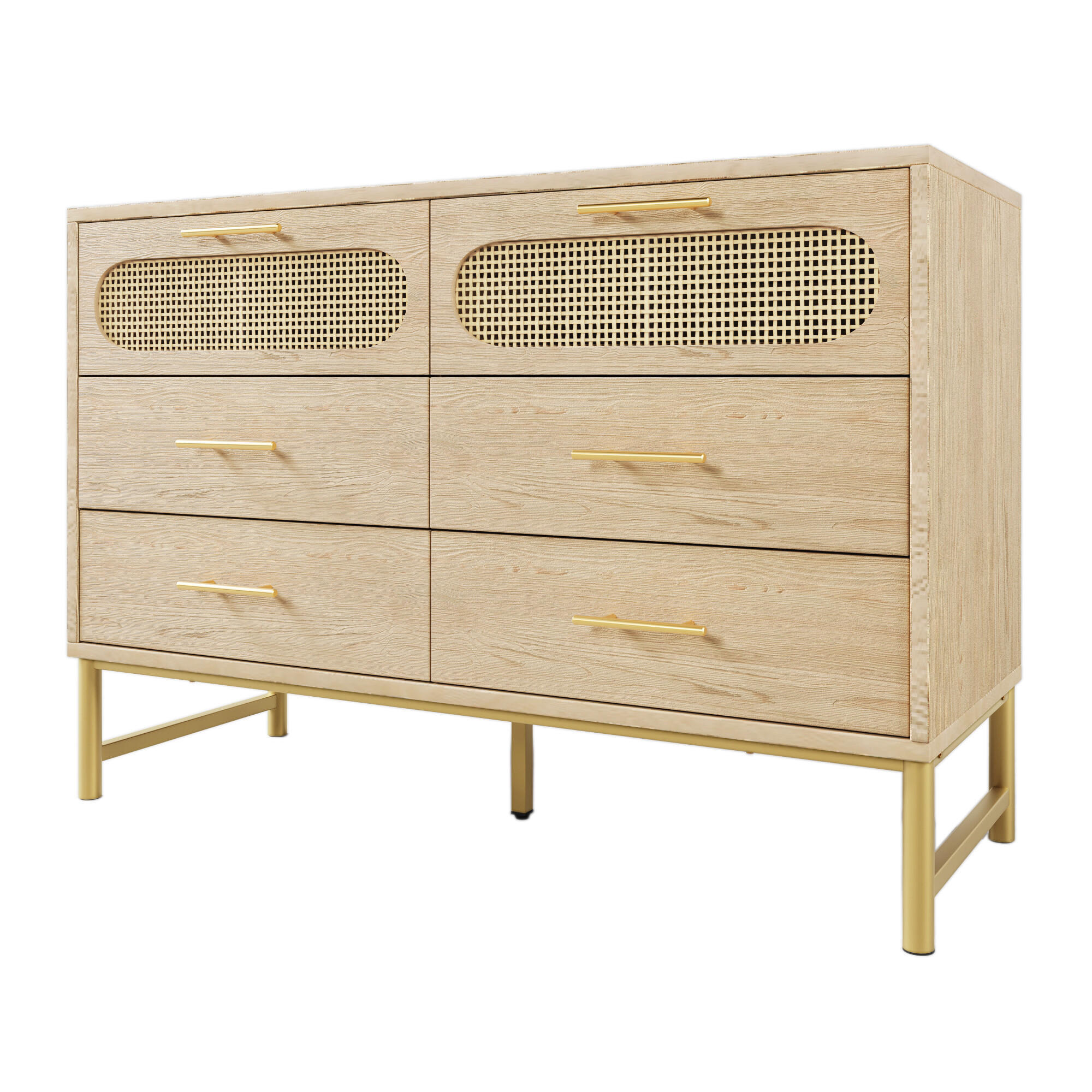 SIDEBOARD Eichenholzoptik 120/40/74 cm - Braun, Holzwerkstoff/Metall (40/74/120cm) - Urban Meuble