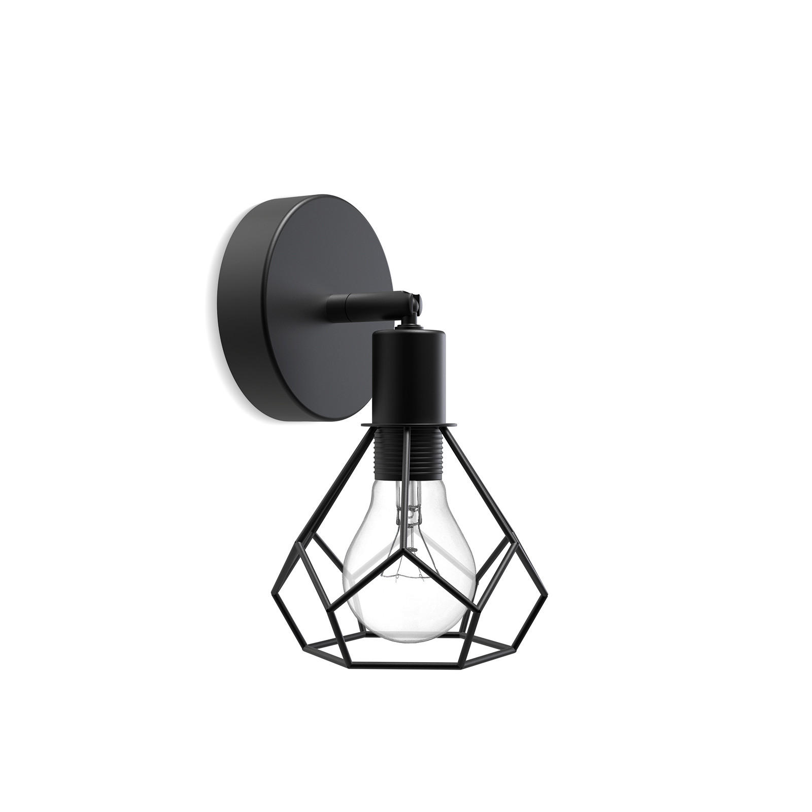 WANDLAMPE Industrial Schwarz Aus Eisen 12/20 cm - Schwarz, Metall (11.9/20/12cm) - EMKE