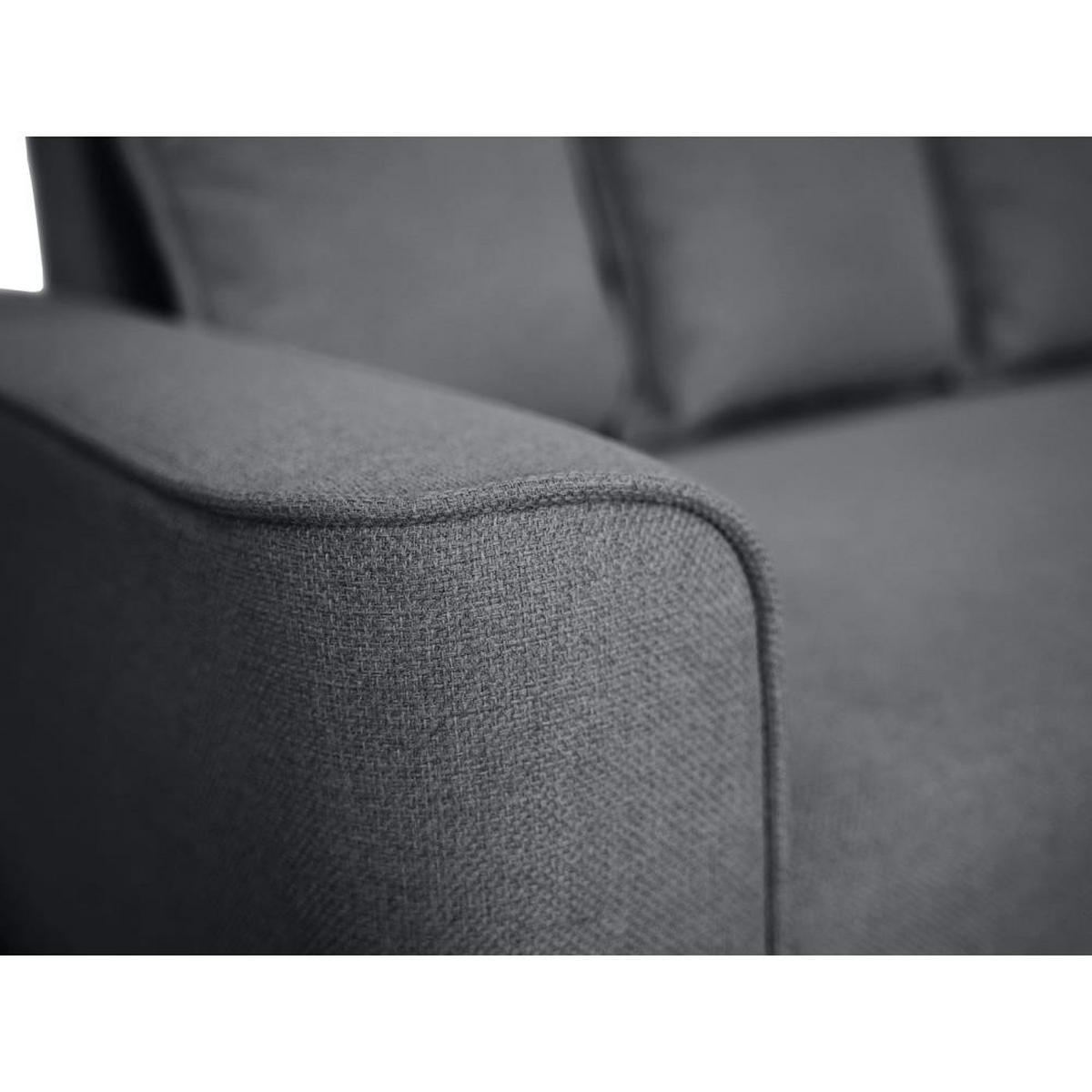 ECKSCHLAFSOFA Willow dunkelgrau - Dunkelgrau, Textil (225/150cm) - Beautysofa