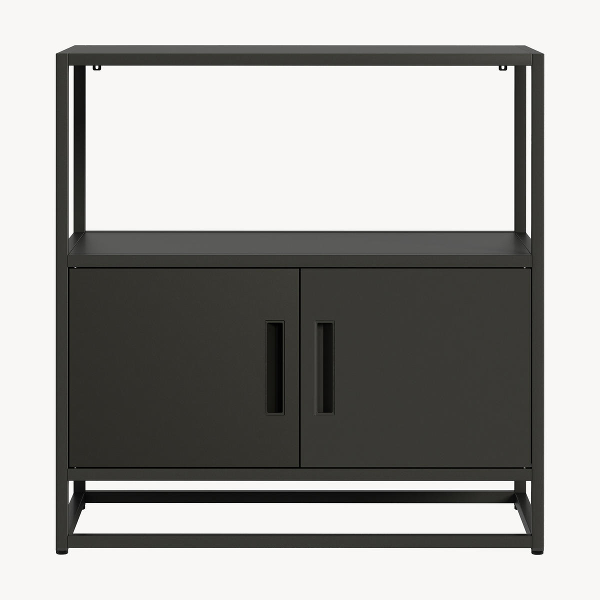 AKTENSCHRANK Hailuoto - Schwarz, Metall (80/82/40cm) - [en.casa]