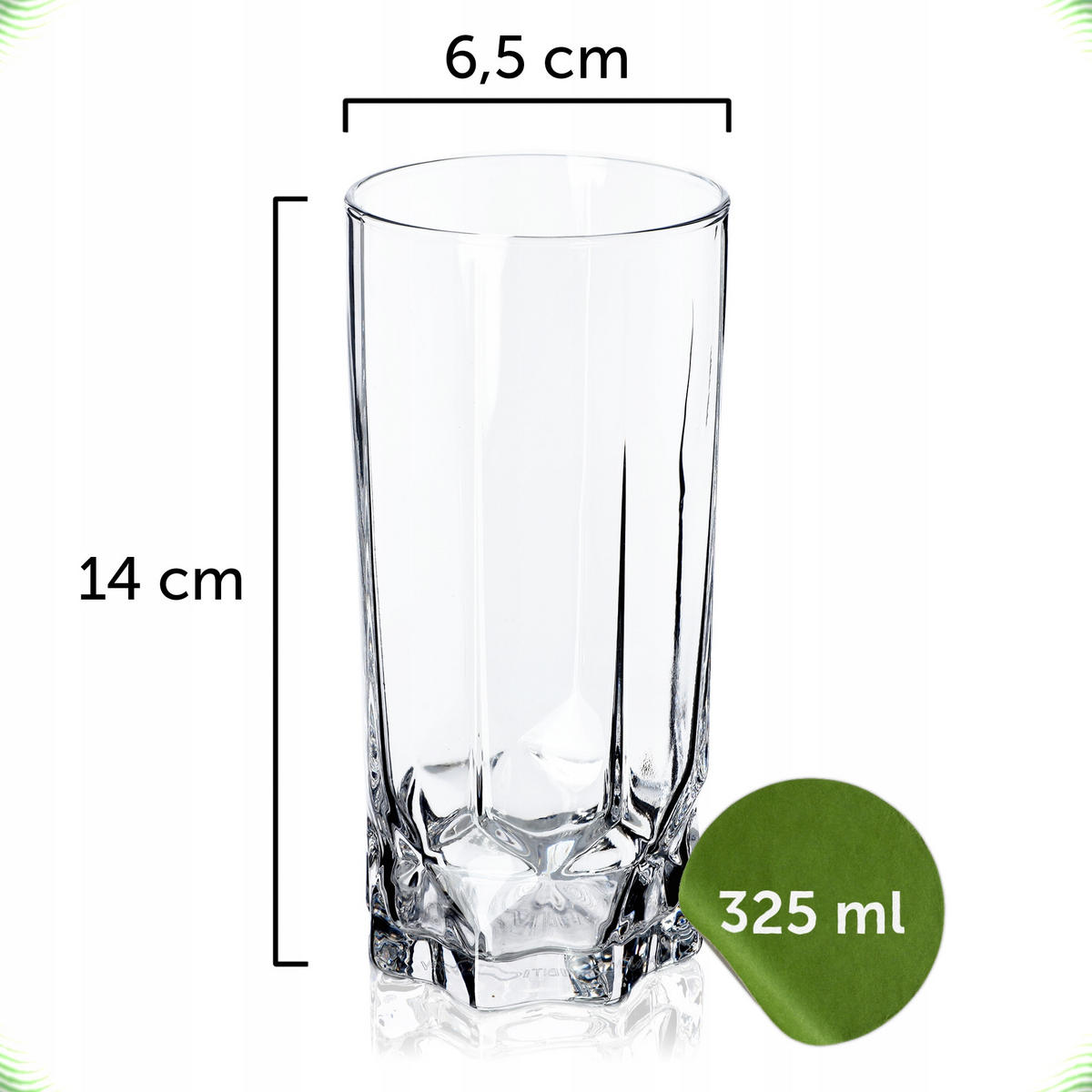 KADAX Trinkglas Literatka 6 Stk. 325 ml - Transparent, Glas (0.325L) - KADAX