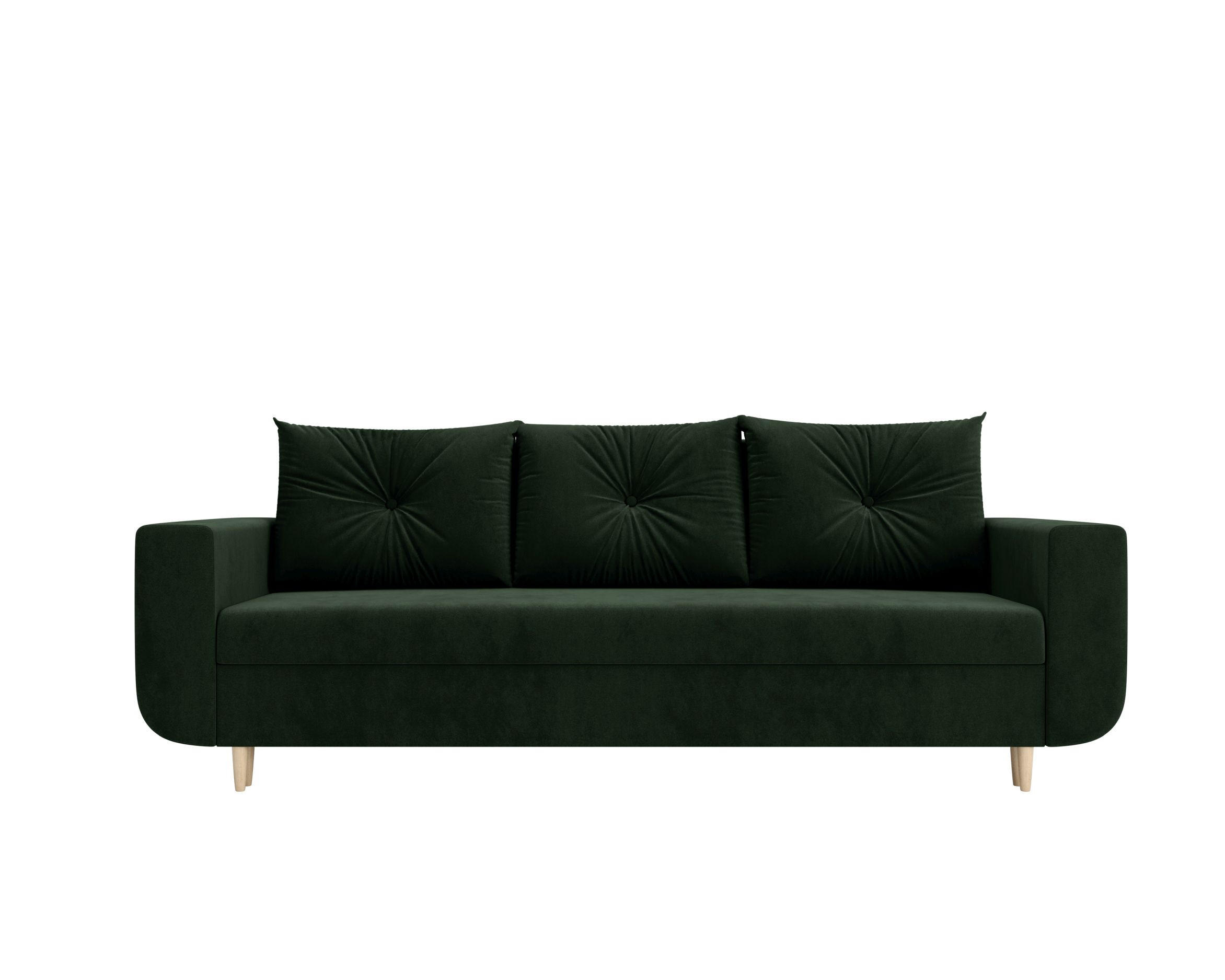 SOFA DELFIN mit Schlaffunktion ITAKA 10 Sofa mit Stauraum - Dunkelgrün, Textil (90/88/240cm) - Bedante