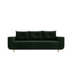 SOFA DELFIN mit Schlaffunktion ITAKA 10 Sofa mit Stauraum - Dunkelgrün, Textil (90/88/240cm) - Bedante