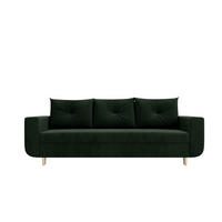SOFA DELFIN mit Schlaffunktion ITAKA 10 Sofa mit Stauraum - Dunkelgrün, Textil (90/88/240cm) - Bedante