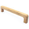 MÖBELGRIFF BA 550mm, Holzgriff Eiche massiv, Küchengriff abgerundet - Grau, Holz (1.4/3.5/56.4cm)