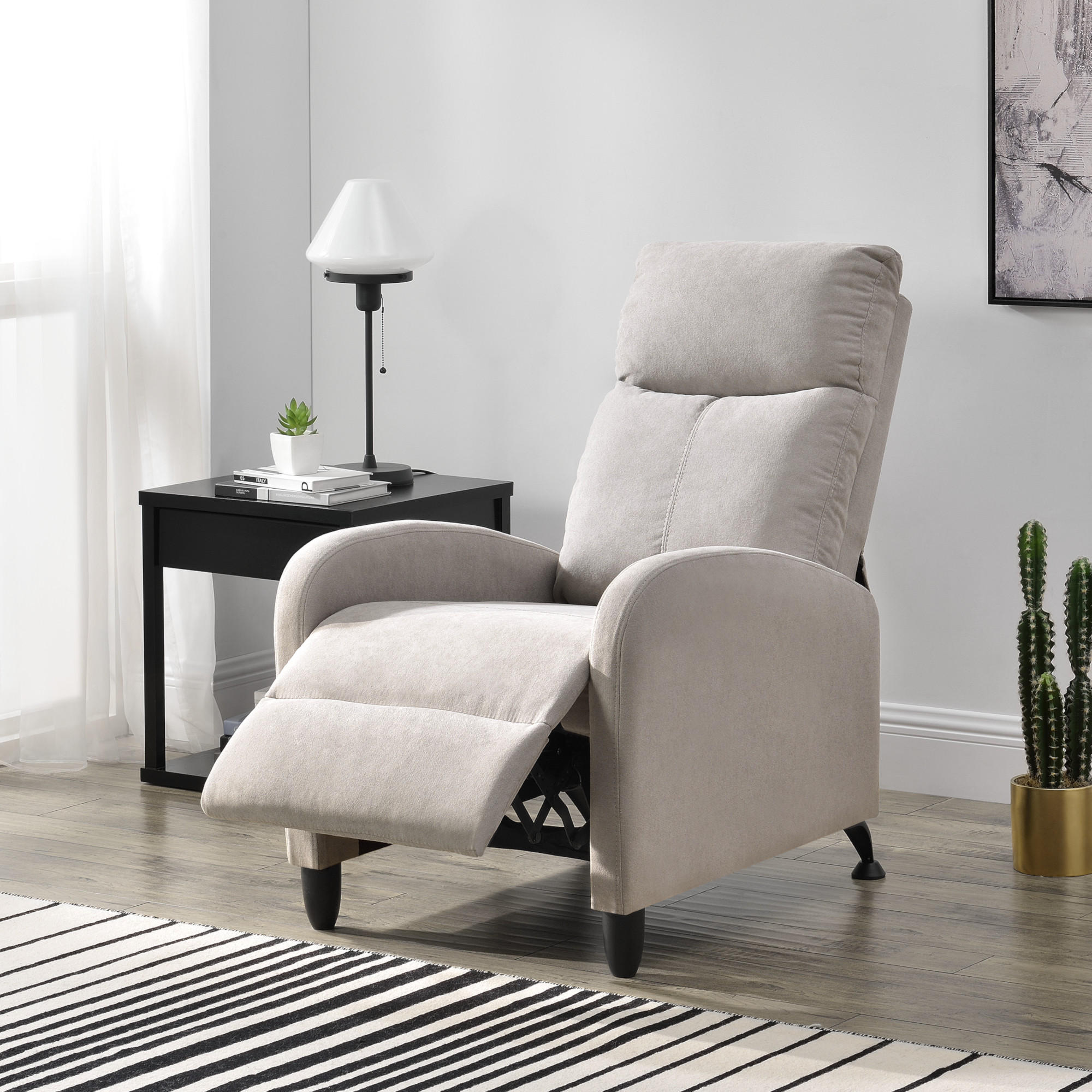 POLSTERSESSEL Bregenz Textil Braun - Braun, Textil (60/102/92cm) - [en.casa]