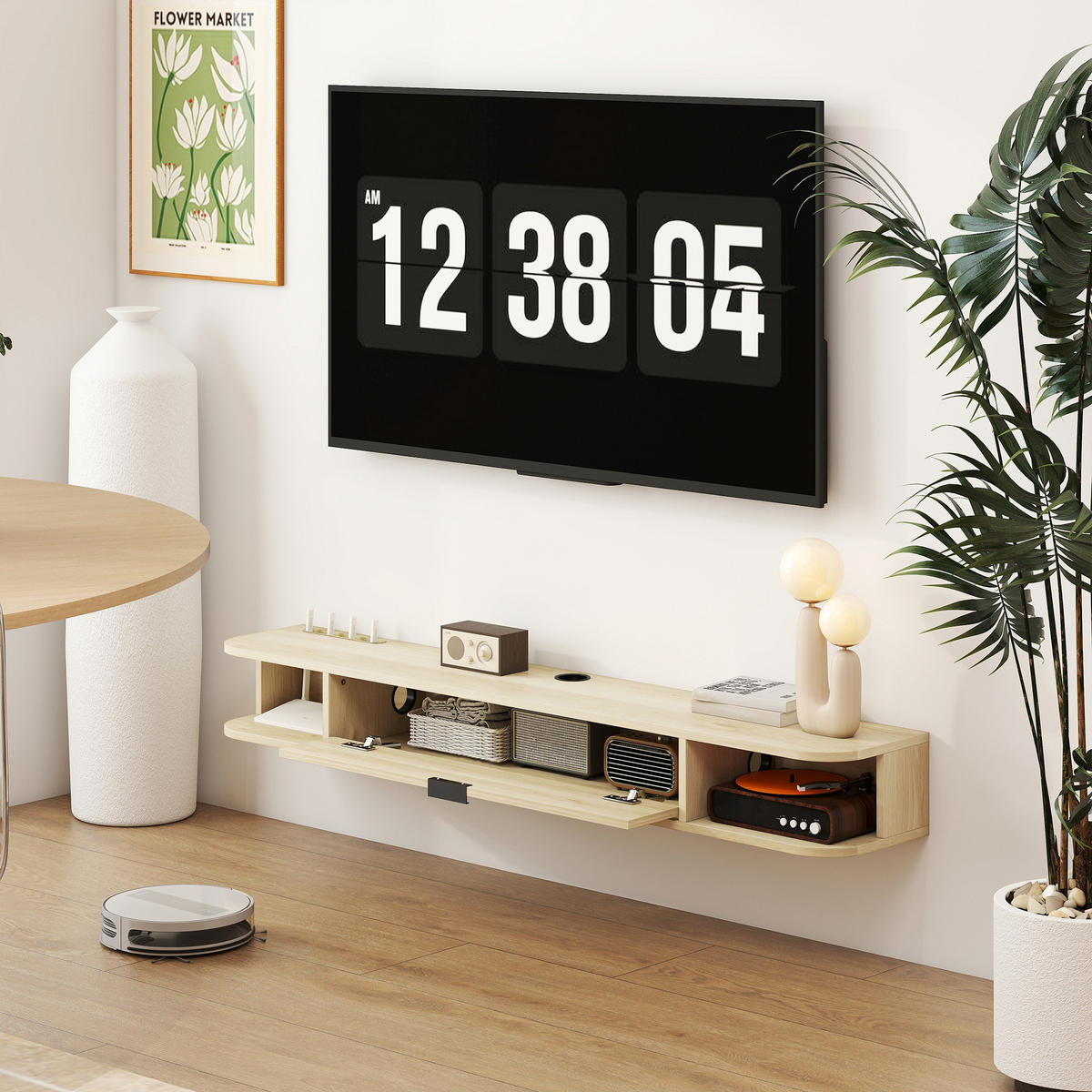 TV-MÖBEL Braun 1 Stück - Braun, Holzwerkstoff (140/16/24cm) - GiPP