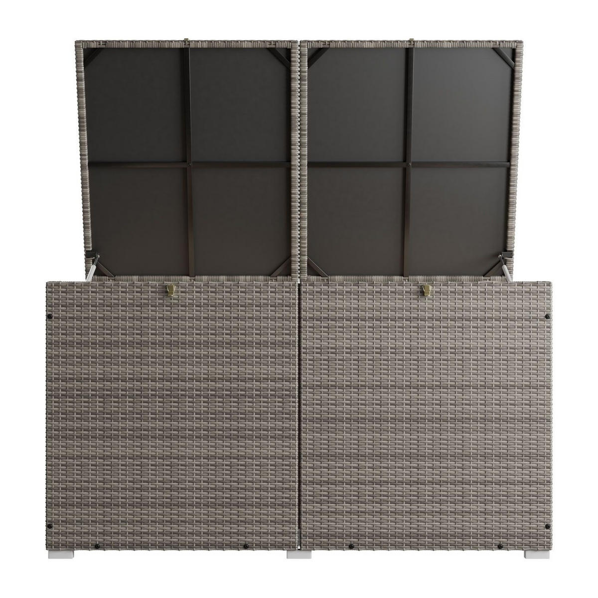 AUFLAGENBOX Ikaria grau-meliert - Grau, Kunststoff (145/80/83cm) - Juskys