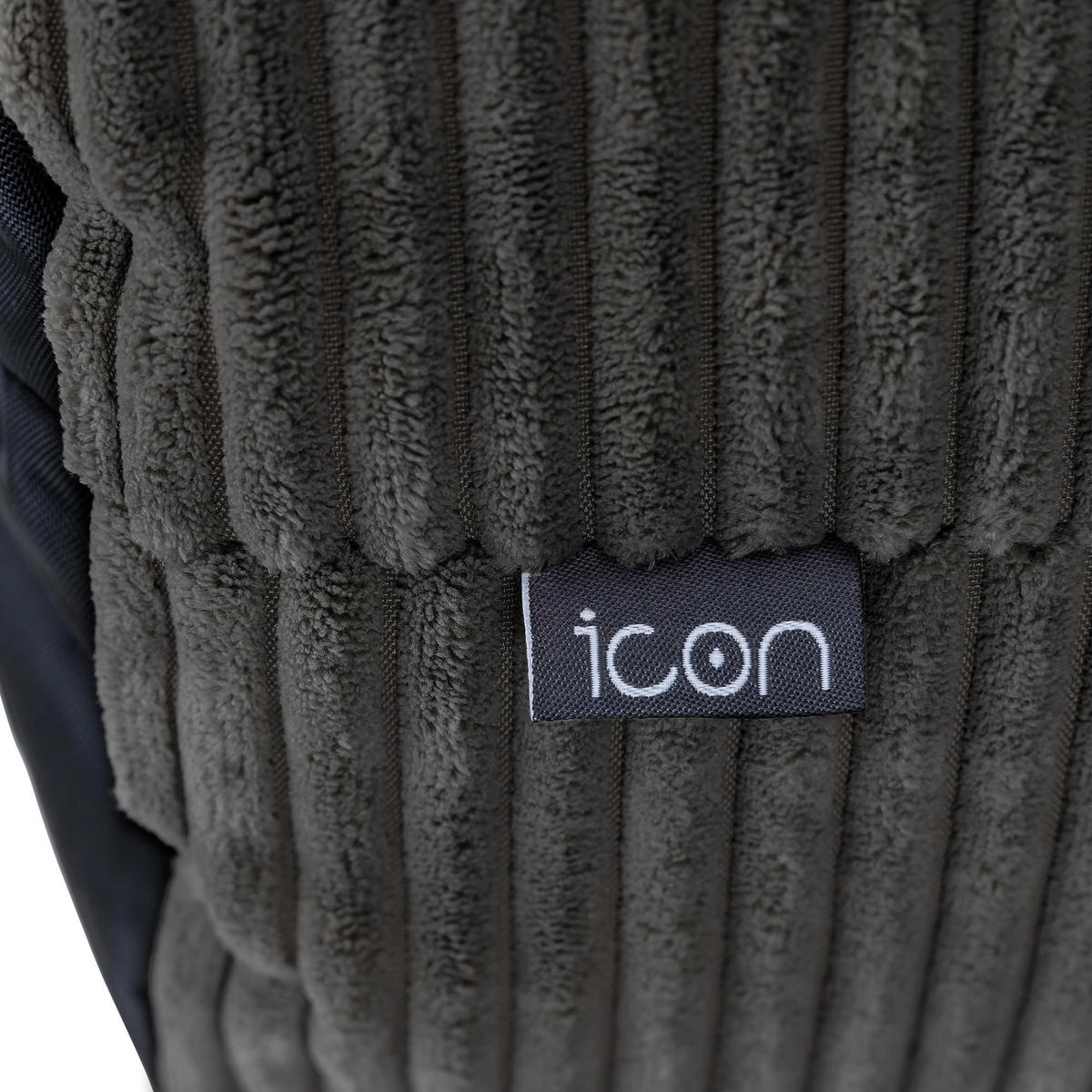 SITZPOUF Rund Milano - Schieferfarben/Anthrazit, Textil (55/35/55cm) - icon