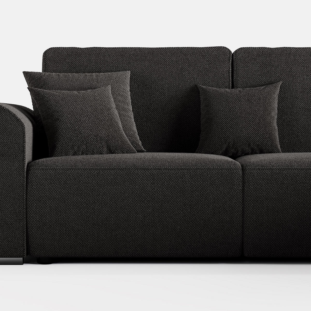 ECKSOFA LUMO L Rechts Hellblau Flechtwerk-Stoff mit Schlaffunktion und Bettkasten - Hellblau, Textil (293/195cm) - Barchello