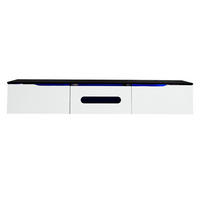 TV-LOWBOARD Float Schwarz-Weiß 180/35/30 cm - Schwarz, Holzwerkstoff (180/30/35cm) - PANGIVO